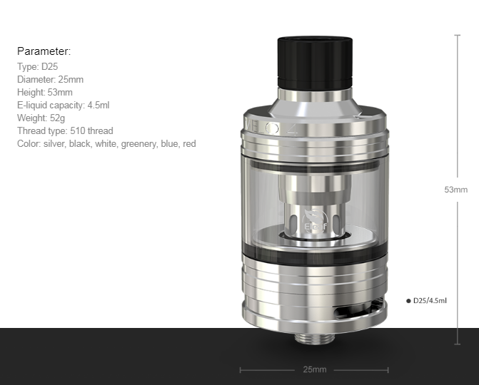 eleaf_tank_melo_4_d25_specification